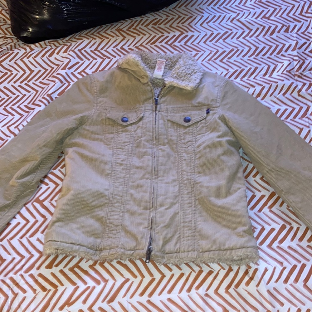 ambercombie and fitch tan winter jacket